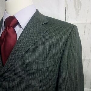 Andrew Fezza 38S Suit Blazer Sports Coat Gray Blac
